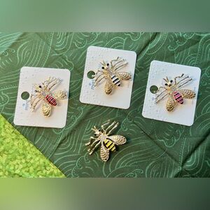 Gold Bee Brooch -‎ Multicolors available
